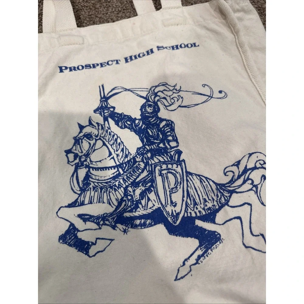 Vintage Prospect Knights High School Mount Prospect Illinois Tote Bag Satchel - Picture 2 of 4